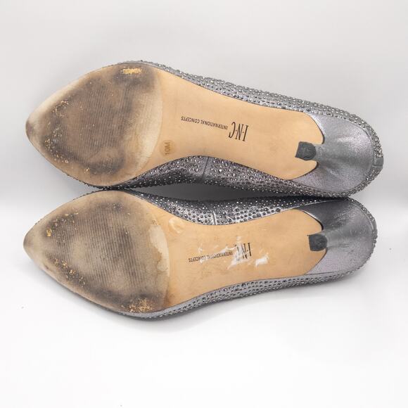 INC International Concepts Pumps Metallic Silver Size 10 Elegant - Picture 5 of 10